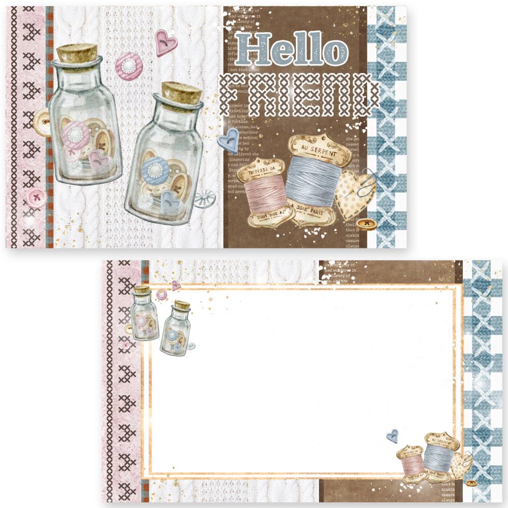 New Memory Place Journal Card Pack 20/Pkg Stitched Together