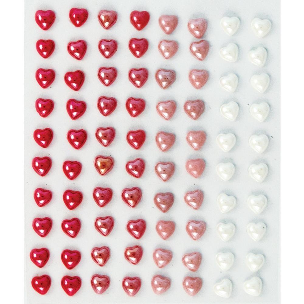 New Craft Consortium Adhesive Enamel Hearts 80/Pkg Assorted Colors