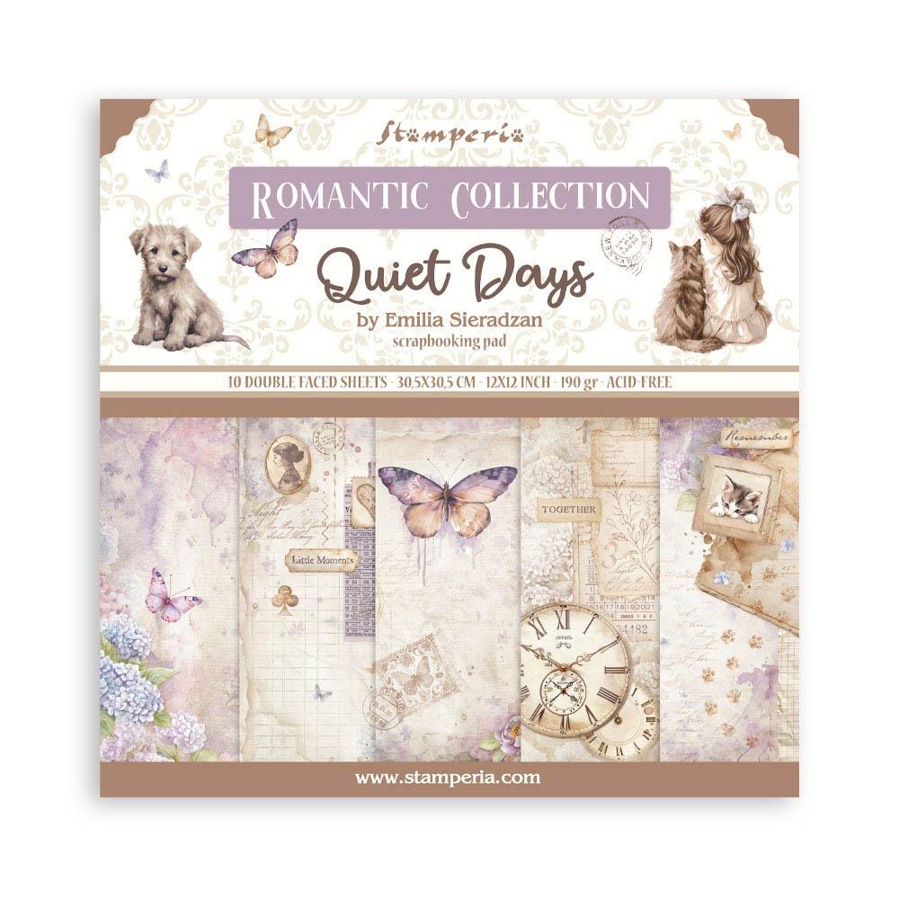 Stamperia Quite Days Paper Pad 12x12 inches 10 pk