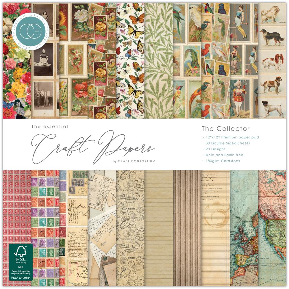 New Craft Consortium Double-Sided Paper Pad 12"X12" 30/Pkg The Collector