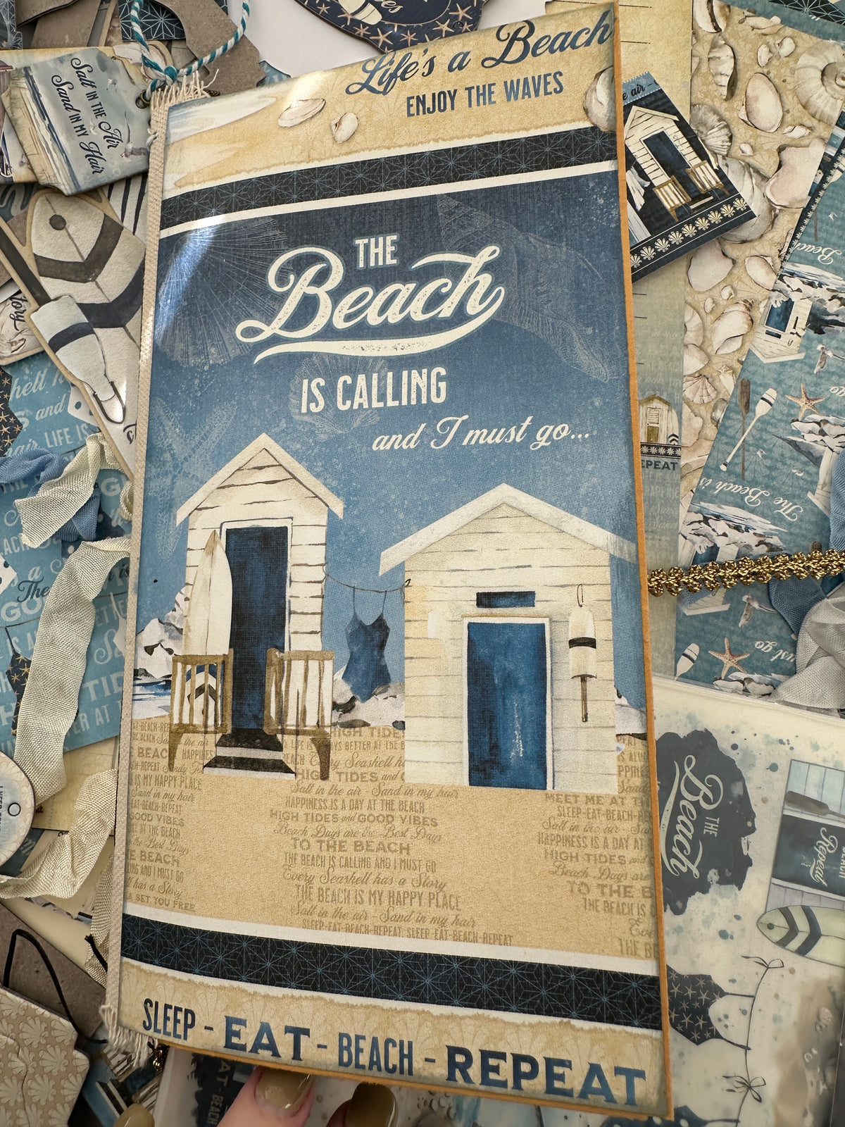 E’s Destash! The Beach Is Calling – Handmade Journal & Deluxe Finishing Kit