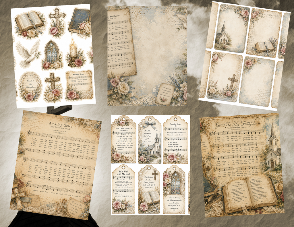 PRINT & SHIP A Hymnal & A Hallelujah Kit ~ 12 pages by Melina