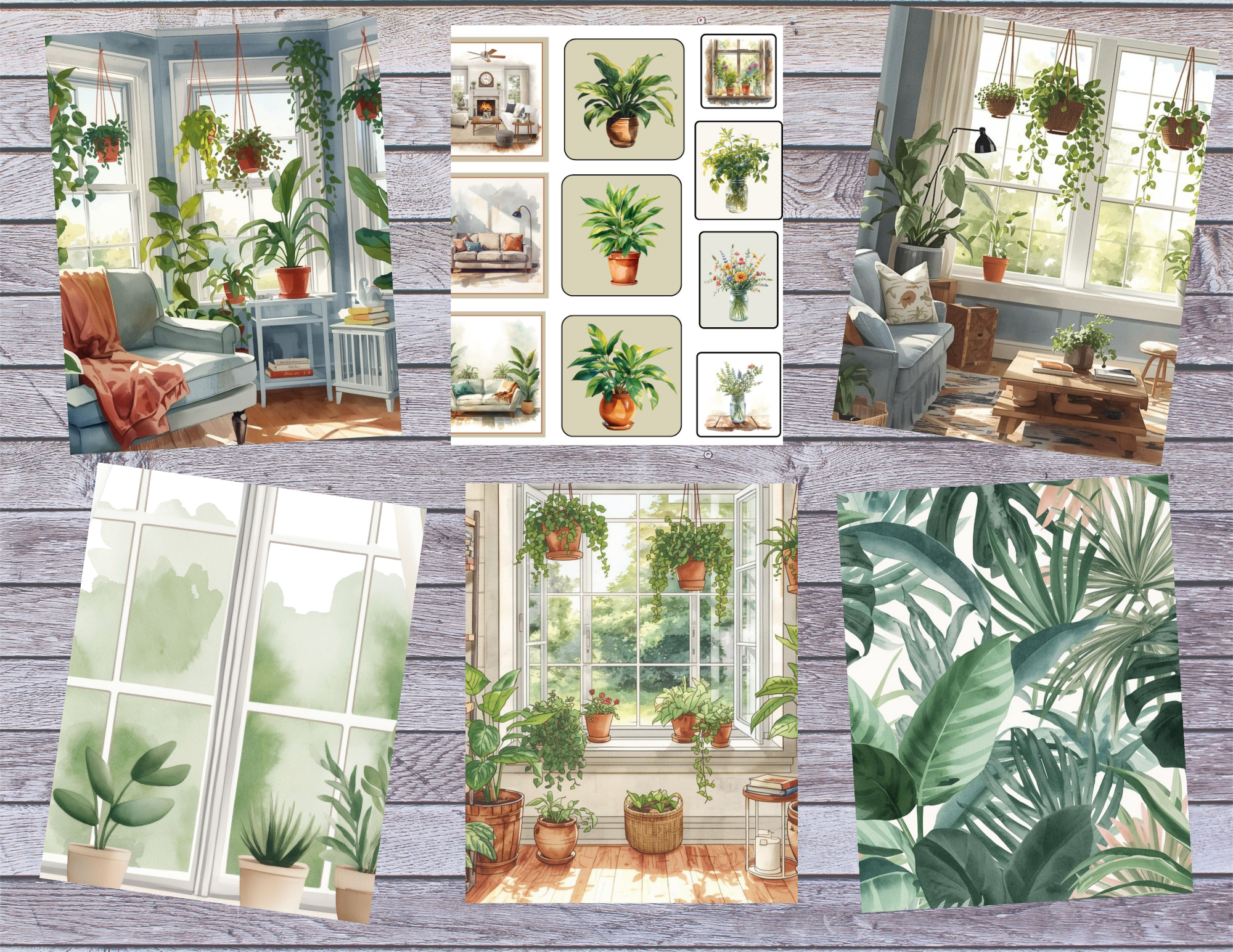 Cozy Living Botanicals Printable Journal Pages | Botanical Junk Journal PDF