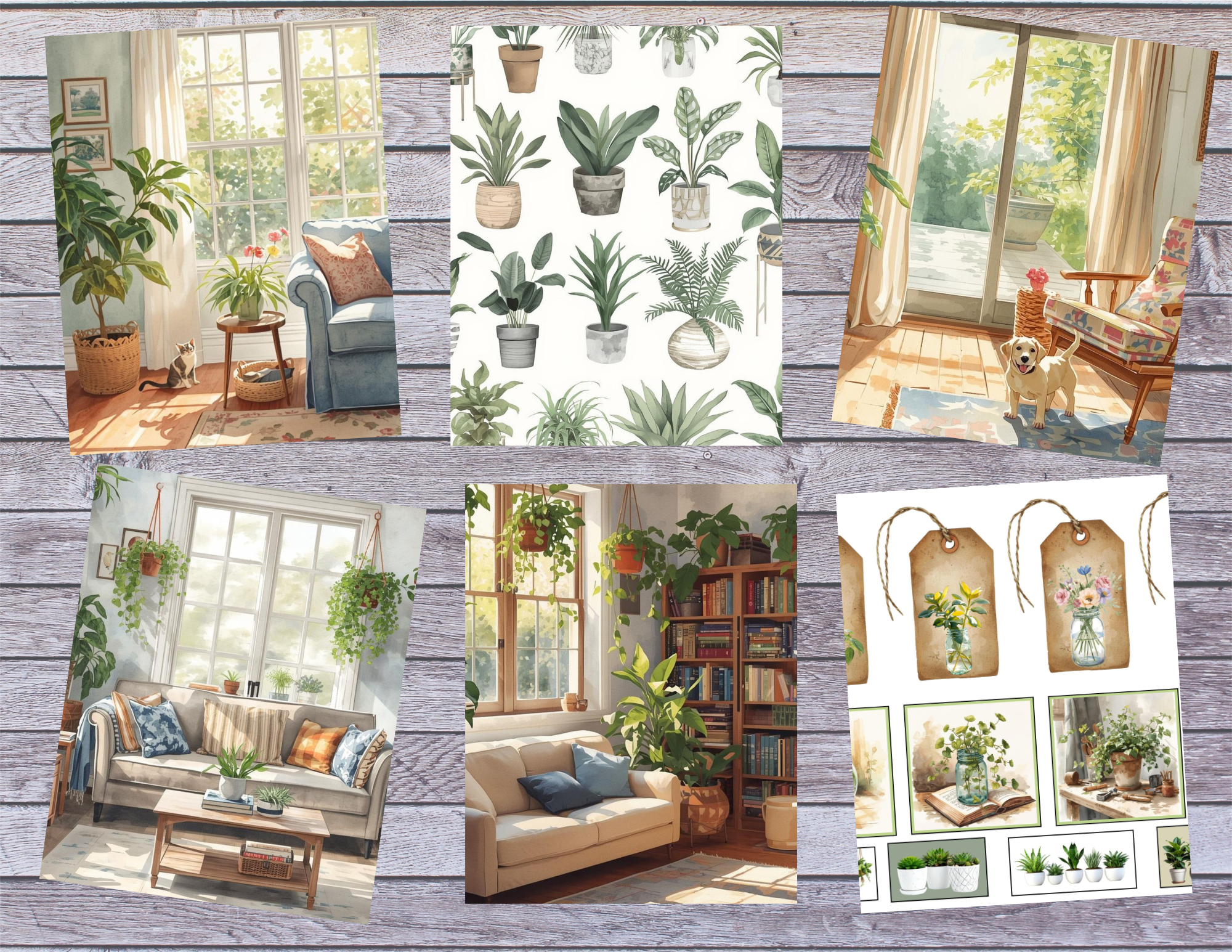 Cozy Living Botanicals Printable Journal Pages | Botanical Junk Journal PDF