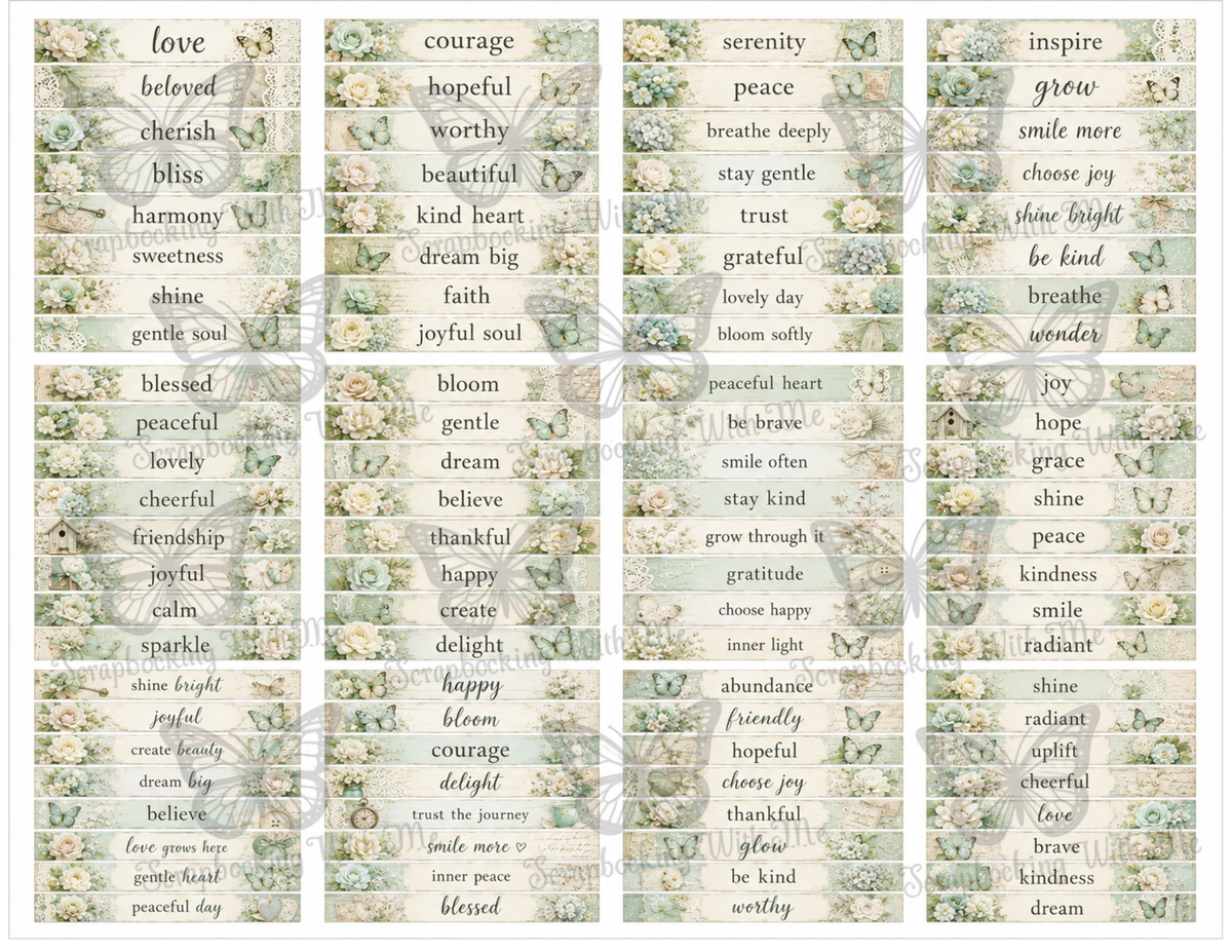 New! Variety Pack of Labels By E - Various Sizes, Shapes and Designs 8 pages