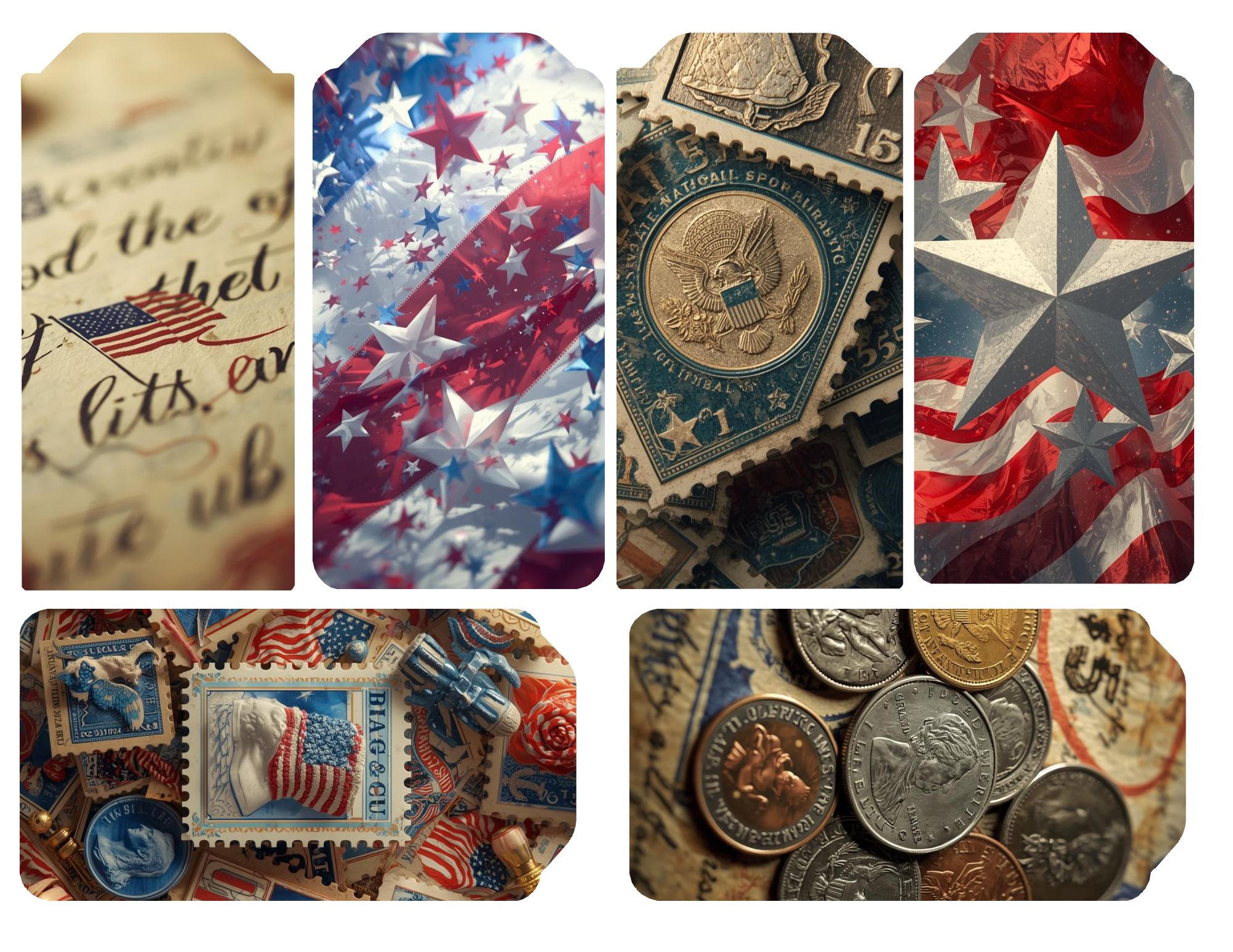 New Print and Ship Vintage and Patriotic Printed Pages by Elisha - 41 pages