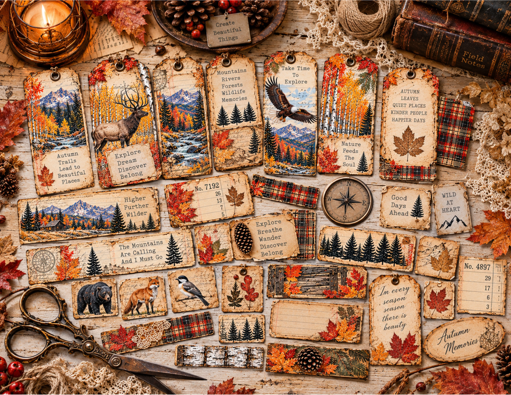 Print and Ship - Where the Wild Trails Wander by Elisha — Junk Journal Collection