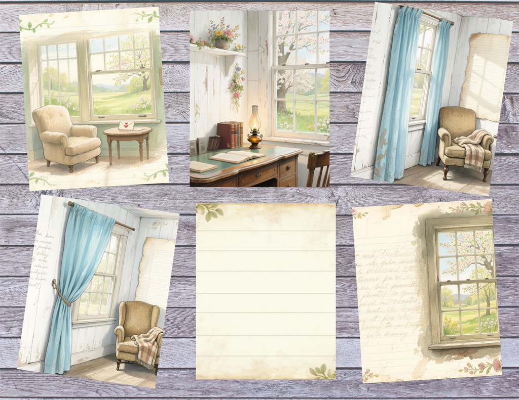 Cottage Morning Views | Vintage Cottage Journal Kit | 20 Pages by Elisha