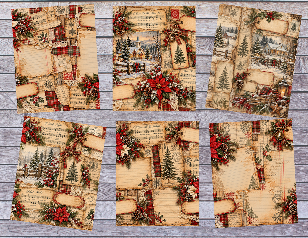 NEW Christmas Collage by Elisha 21 pages Digital Download