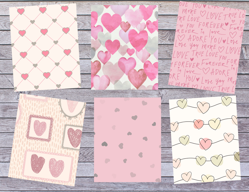 Hearts A Flutter – Valentine Digital Paper Collection by M