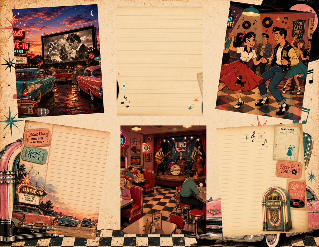 PRINT & SHIP New! Velvet & Vinyl Journal Kit ~ 21 pages by Bethany