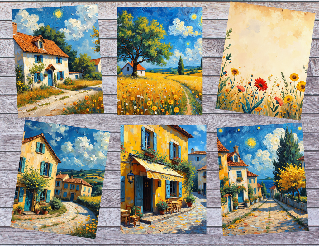 French Countryside Watercolor