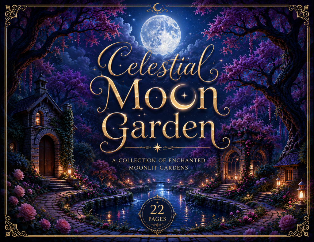 PRINT & SHIP New! Celestial Moon Garden Journal Kit ~ 22 pages by Bethany