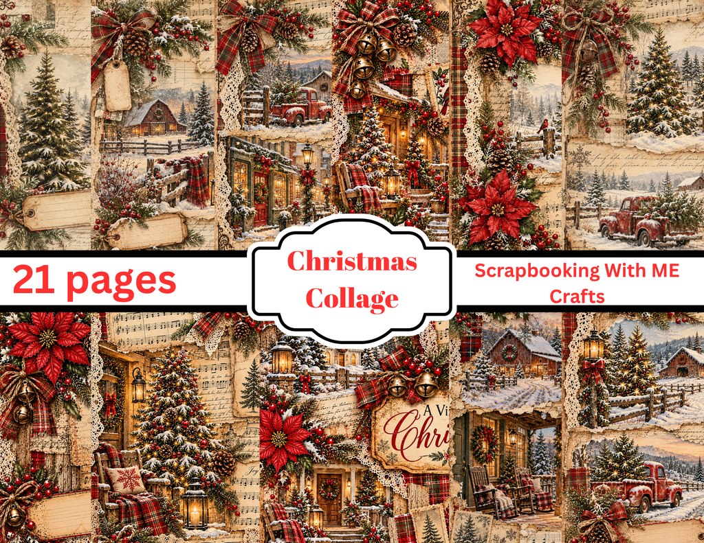 NEW Christmas Collage by Elisha 21 pages Digital Download