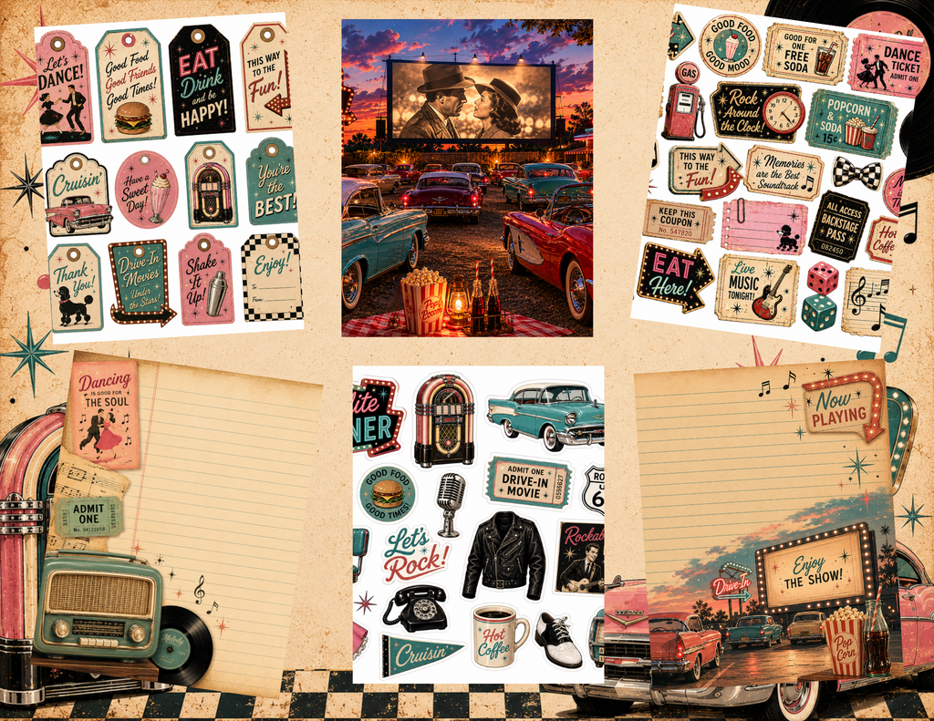 PRINT & SHIP New! Velvet & Vinyl Journal Kit ~ 21 pages by Bethany