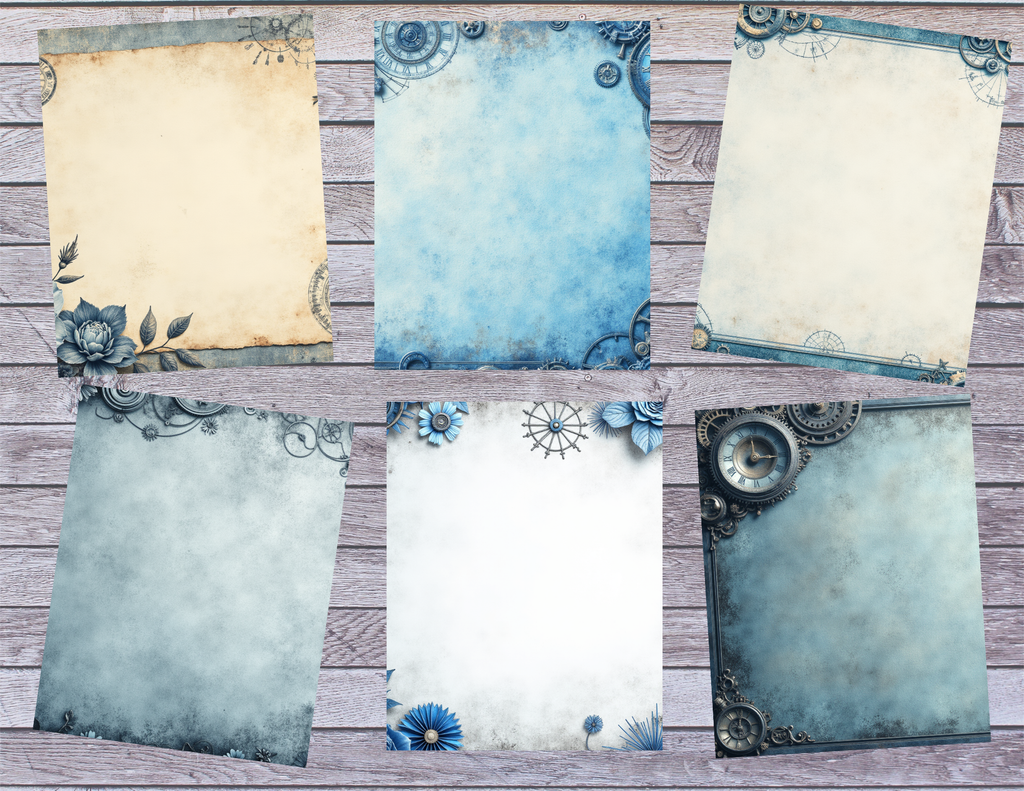 Faded Blues – Digital Download Journal Pages (22-Page PDF Collection)by E