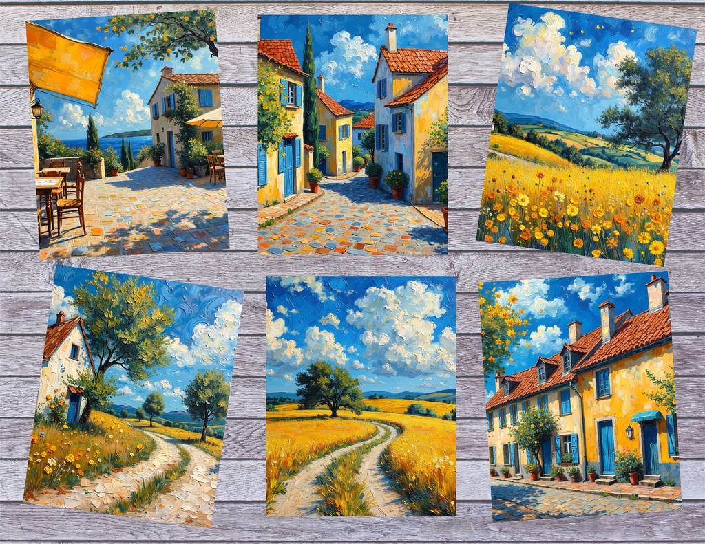 French Countryside Watercolor