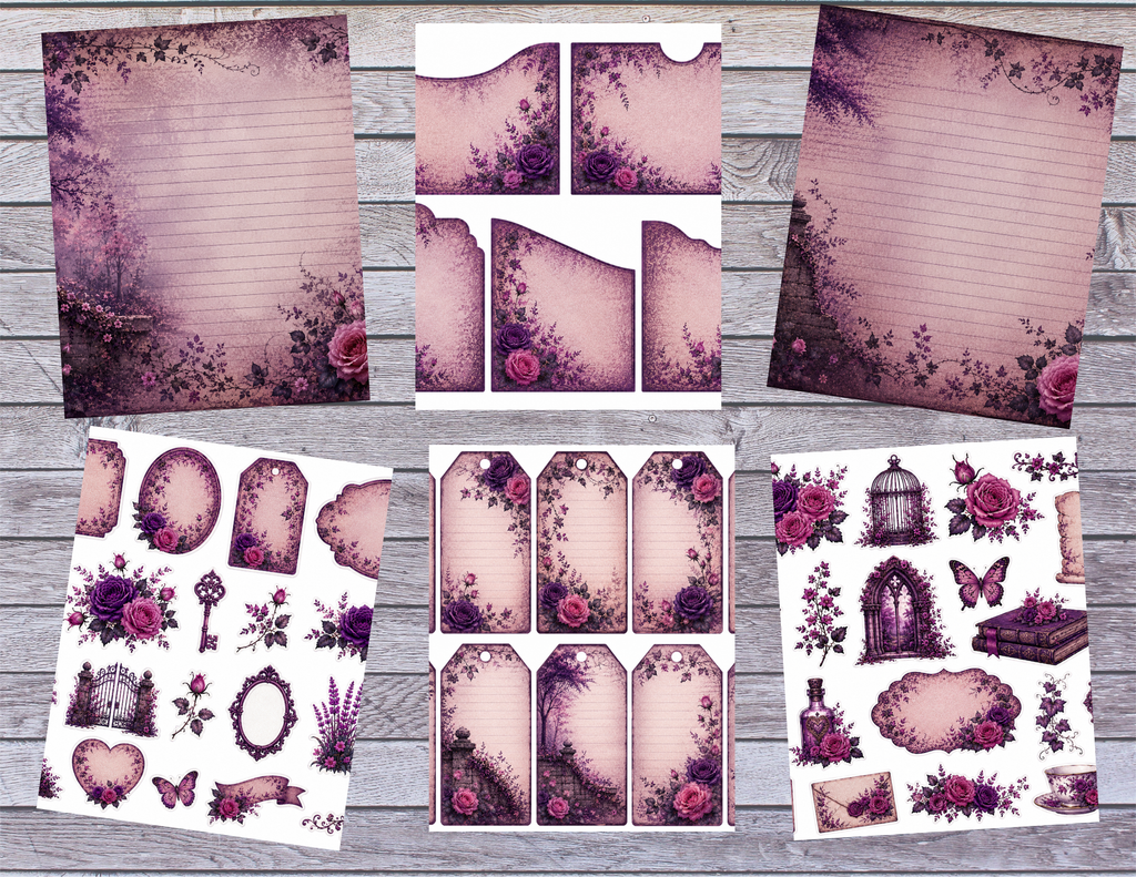 PRINT & SHIP New! Celestial Moon Garden Journal Kit ~ 22 pages by Bethany