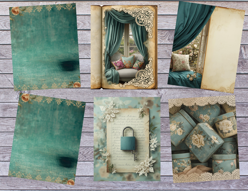Whispers of Time – Elegant Vintage Junk Journal Digital Kit (Printable PDF)