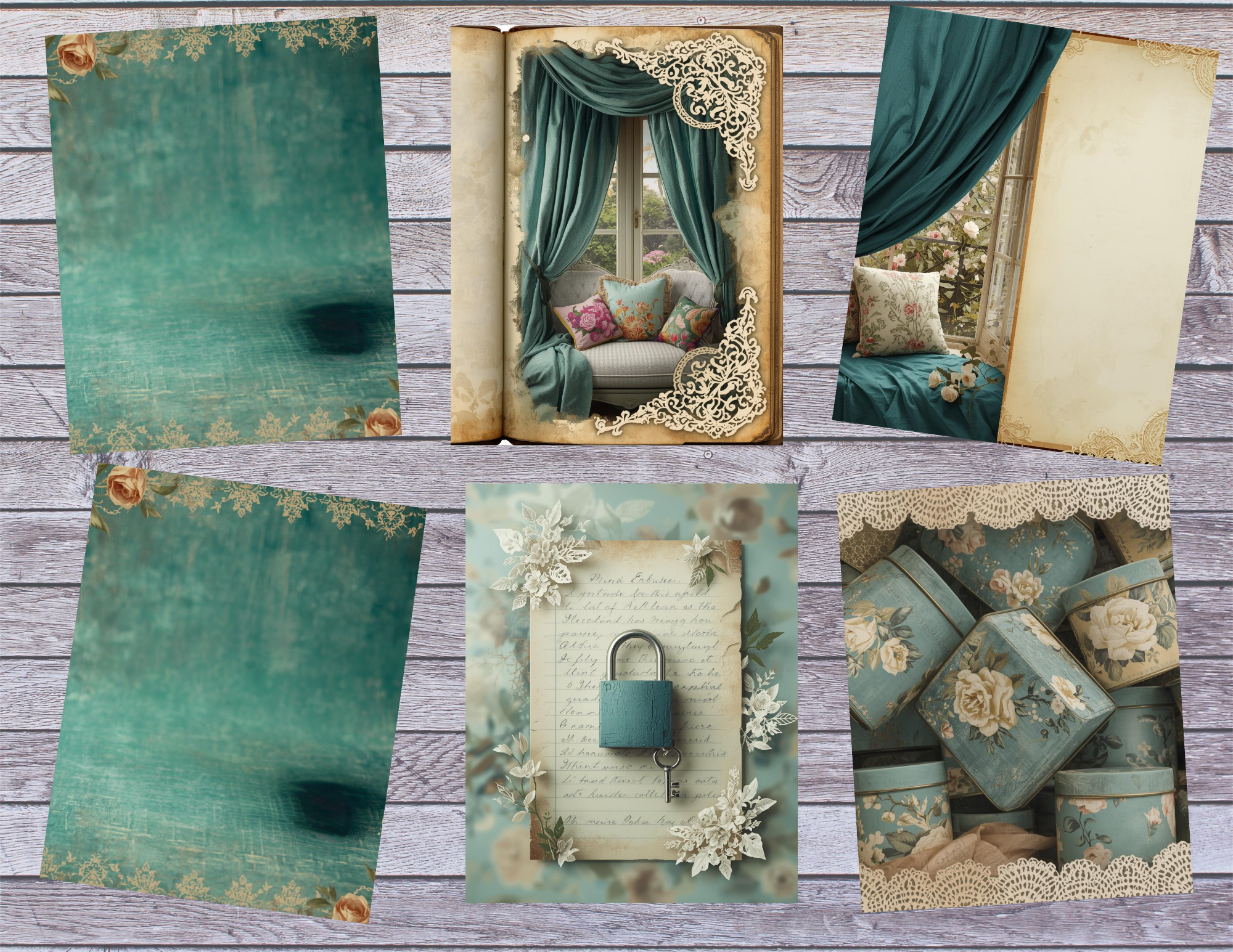 Whispers of Time – Elegant Vintage Junk Journal Digital Kit (Printable PDF)