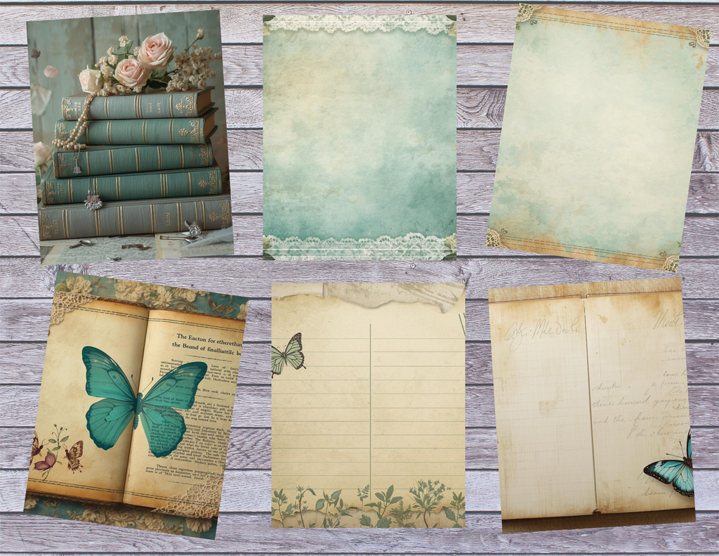 Whispers of Time – Elegant Vintage Junk Journal Digital Kit (Printable PDF)