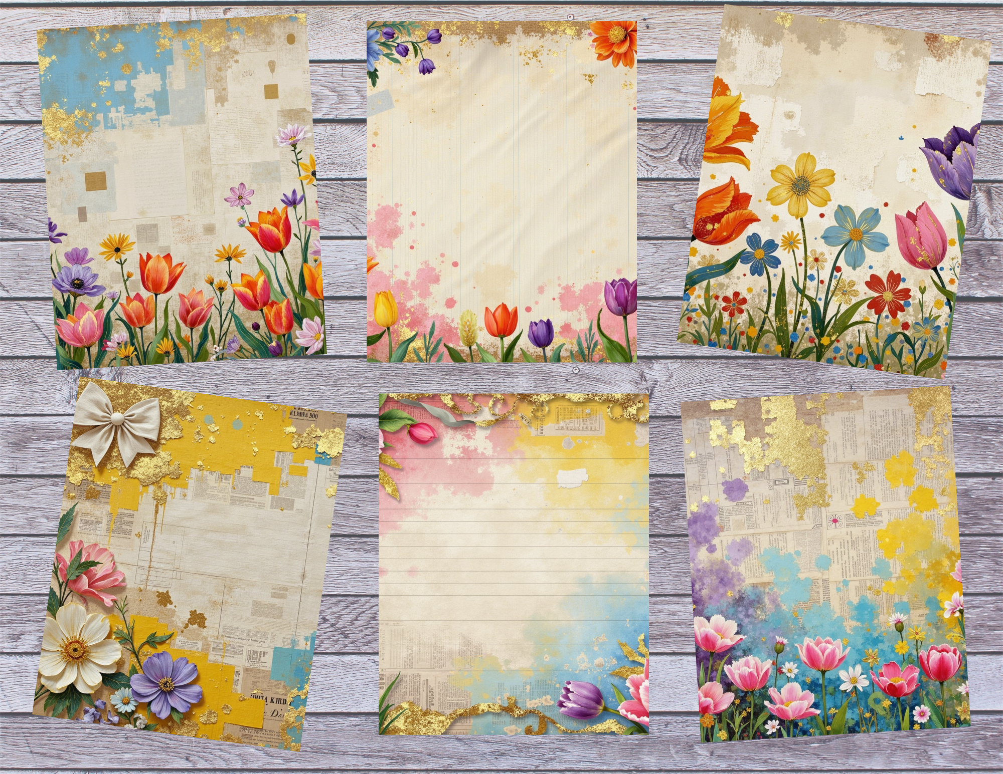 Spring Is Here – Vol. 1 | Spring Floral Junk Journal Kit (25 Pages)