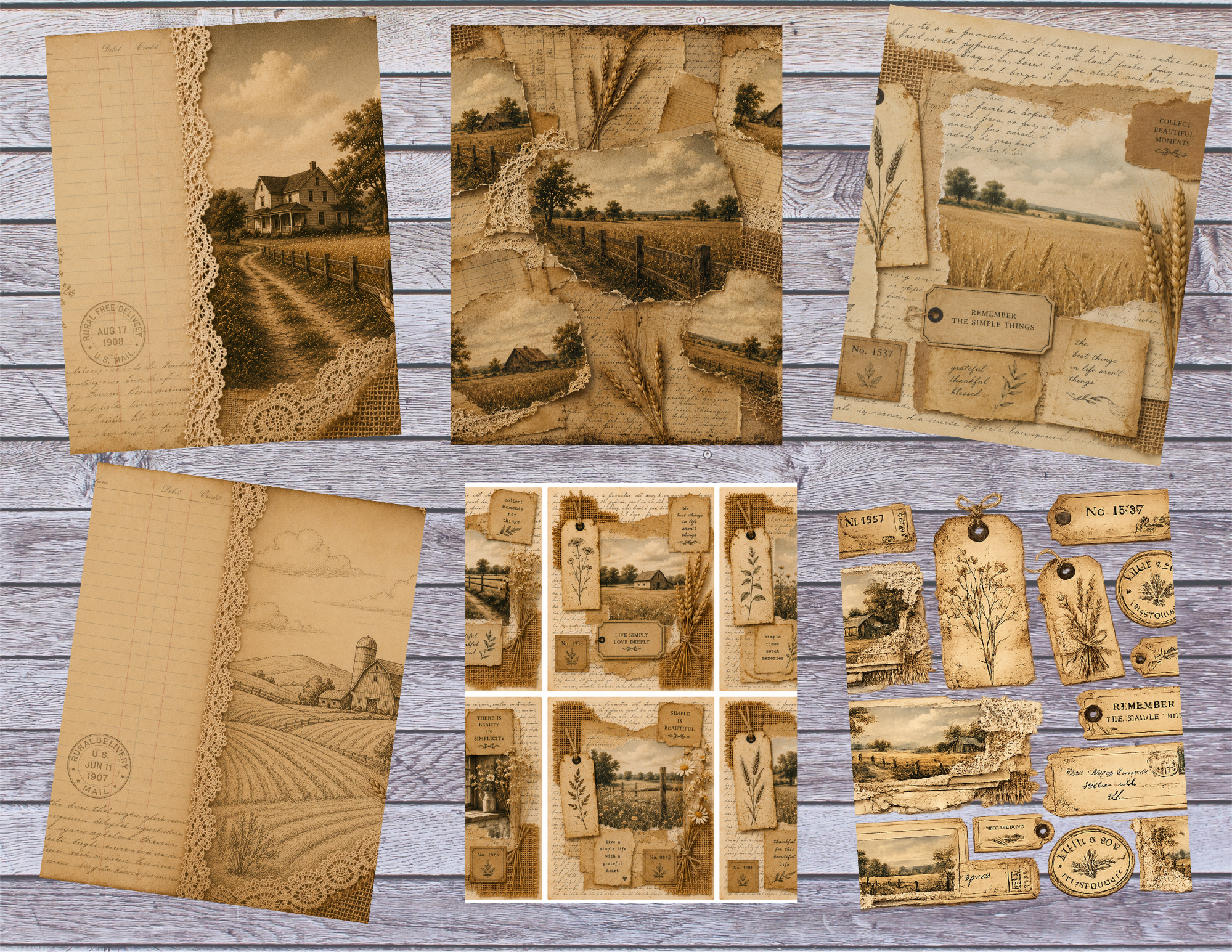 New! The Farmer's Advocate Farmhouse Digital Journal Kit ~ 28 pages by Elisha