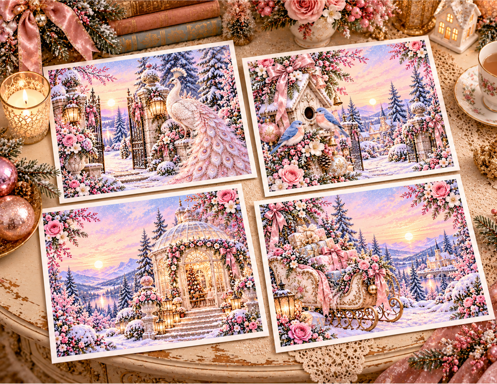 NEW! Winter Wishes by E – 29 page Vintage Christmas Digital Junk Journal & Ephemera Collection