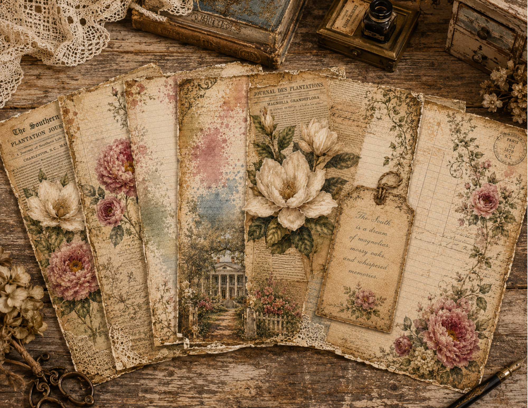 Magnolias & Southern Memories Digital Download by Elisha - 28 pages
