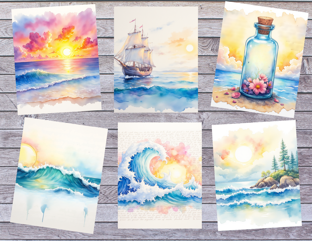 Coastal Daydreams Digital Journal Kit ~ 30 pages by Elisha