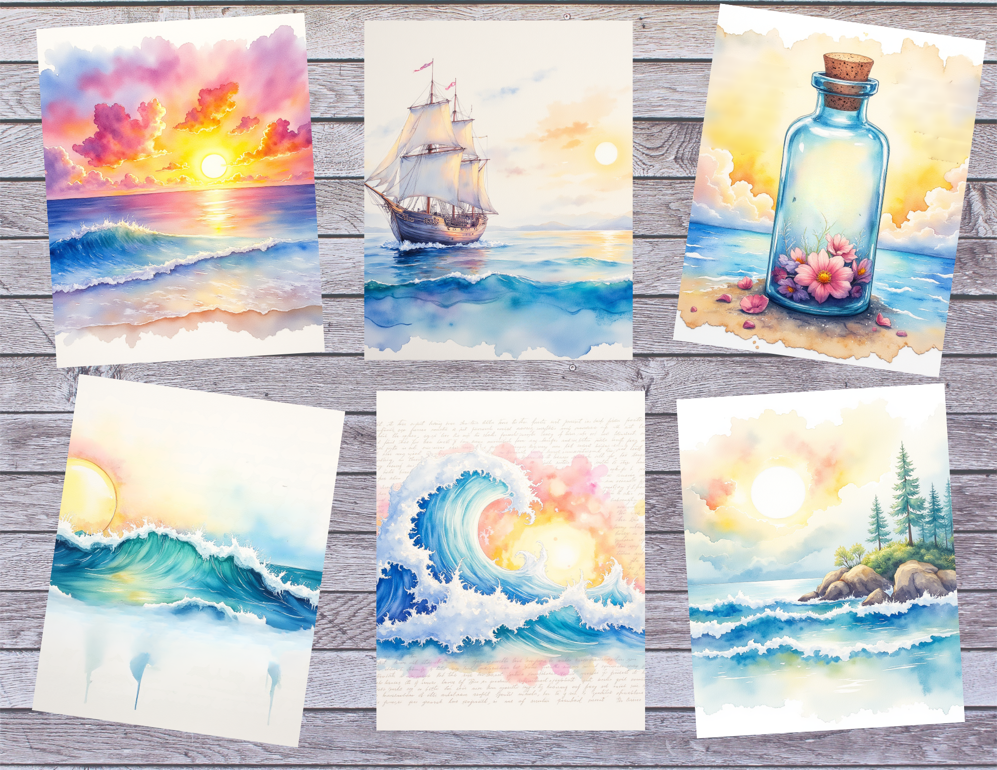 PRINT & SHIP New! Coastal Daydreams Journal Kit ~ 30 pages by Elisha