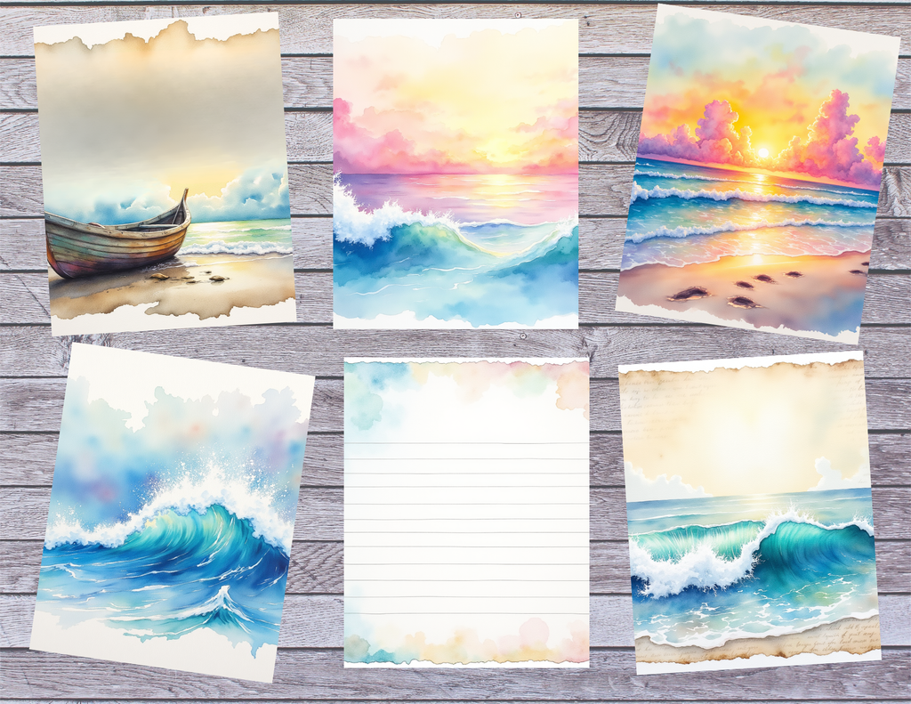 Coastal Daydreams Digital Journal Kit ~ 30 pages by Elisha