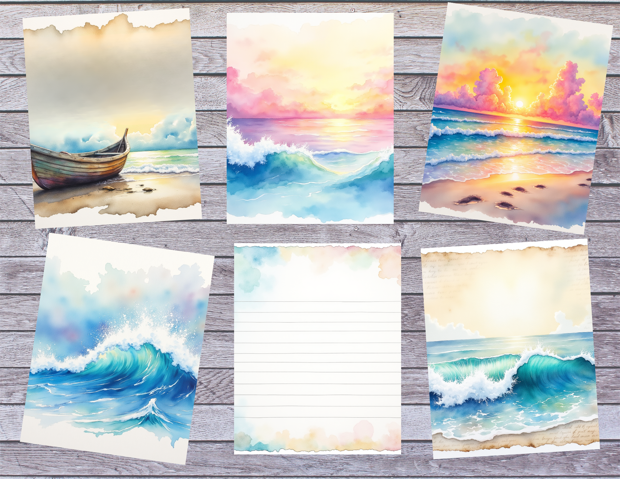PRINT & SHIP New! Coastal Daydreams Journal Kit ~ 30 pages by Elisha