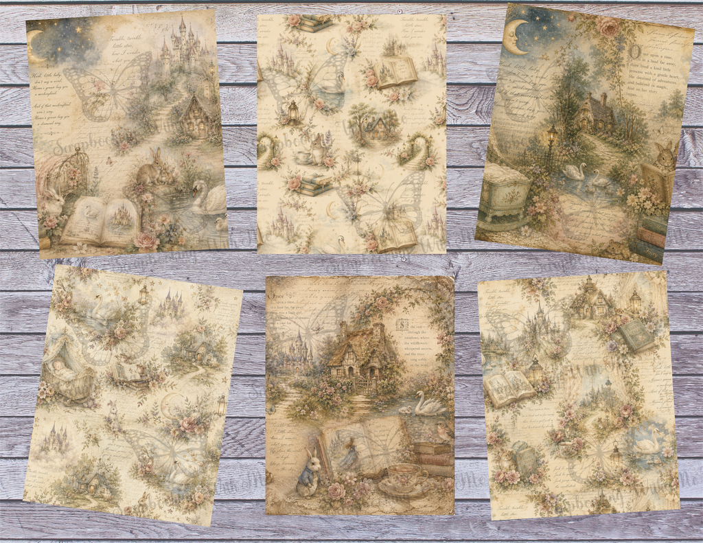PRINT & SHIP - Lullabies & Fairytale Dreams Journal Kit ~ 30 pages by Melina