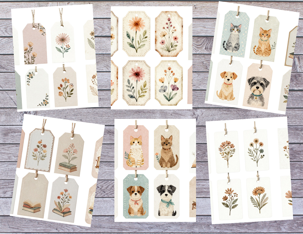 Reading Nooks & Furry Friends – Cozy Bookish Junk Journal Kit (31 Pages + Tags)