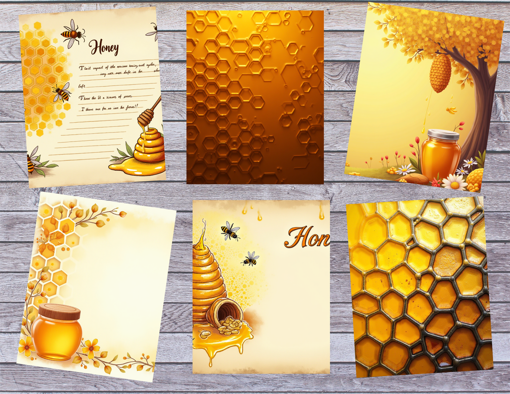 Sweet as Honey – Honey Bee Junk Journal Pages  (32 Pages)