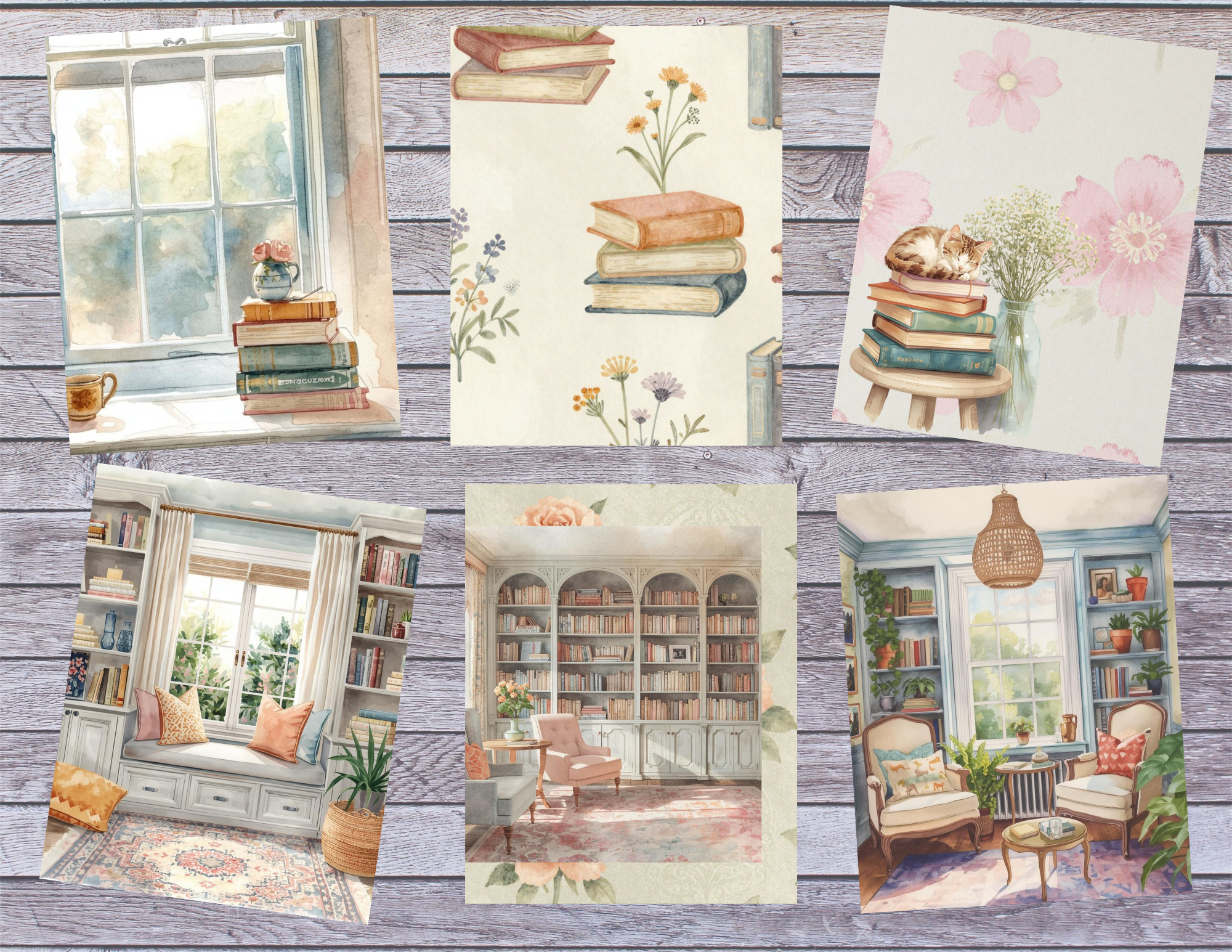 Reading Nooks & Furry Friends – Cozy Bookish Junk Journal Kit (31 Pages + Tags)