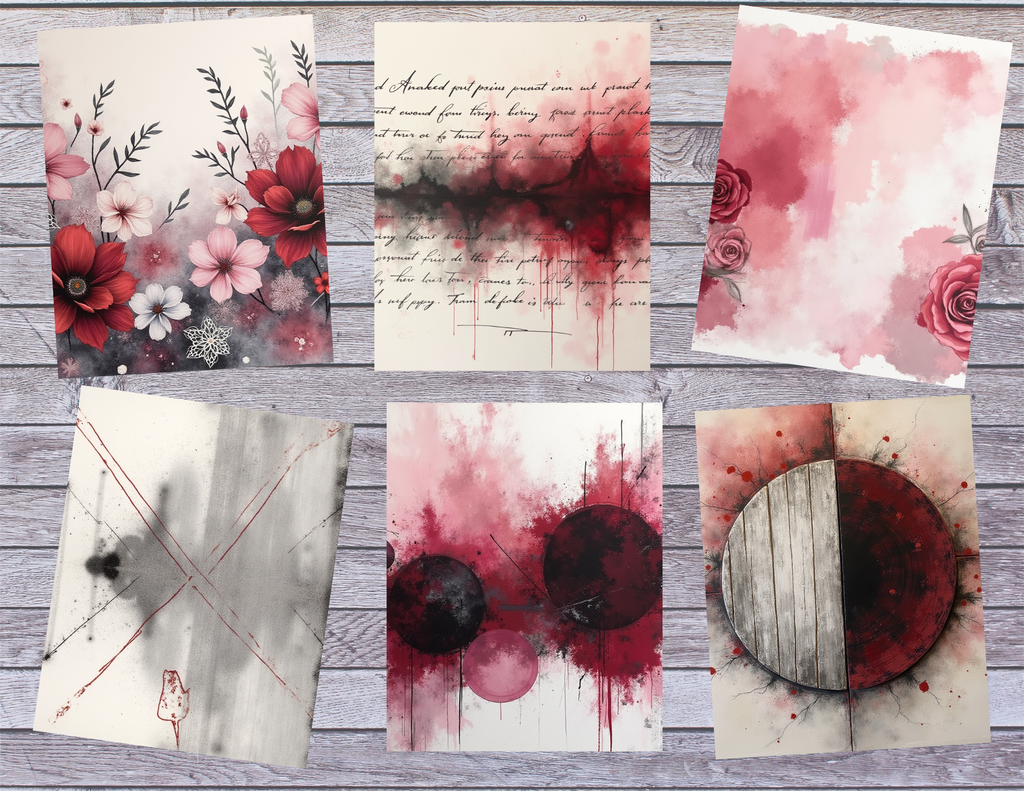 The Color Red – Printable Junk Journal Kit (32 Pages)