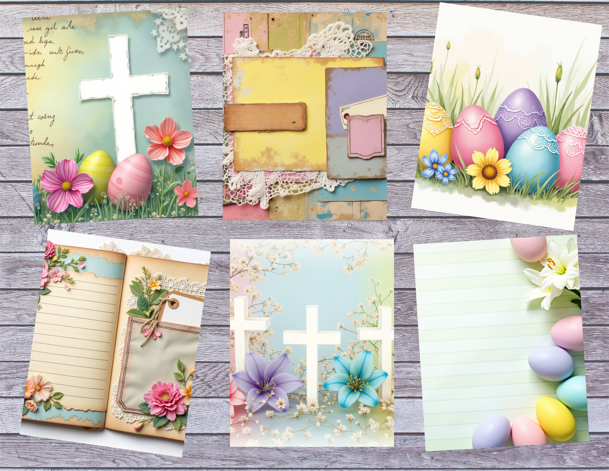 The Colors of Easter – Faith-Inspired Vintage Easter Digital Journal Collection by elisha