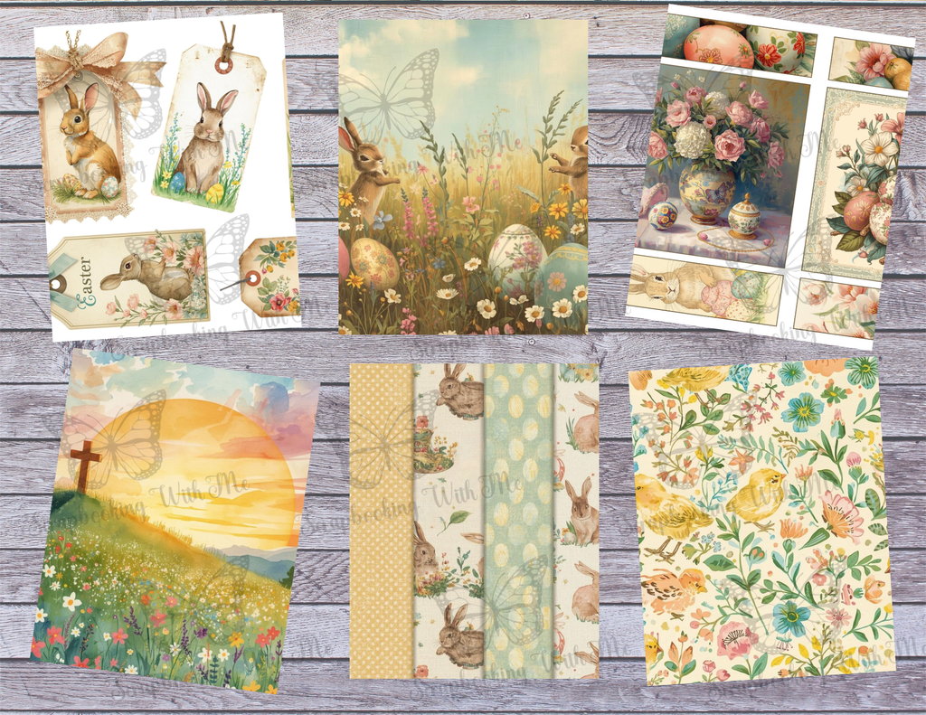 Sweet Easter Blessings – Vintage Easter Digital Journal & Ephemera Collection BY M