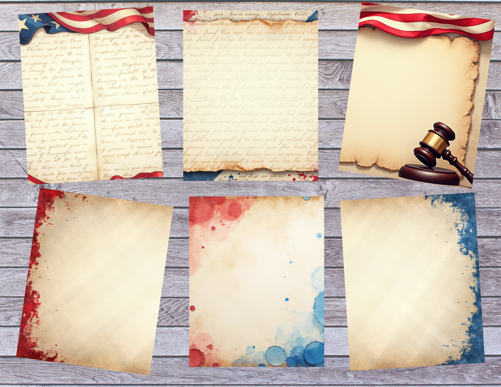 Happy Birthday America Patriotic Journal Pages Digital Download | 35 Pages by Elisha