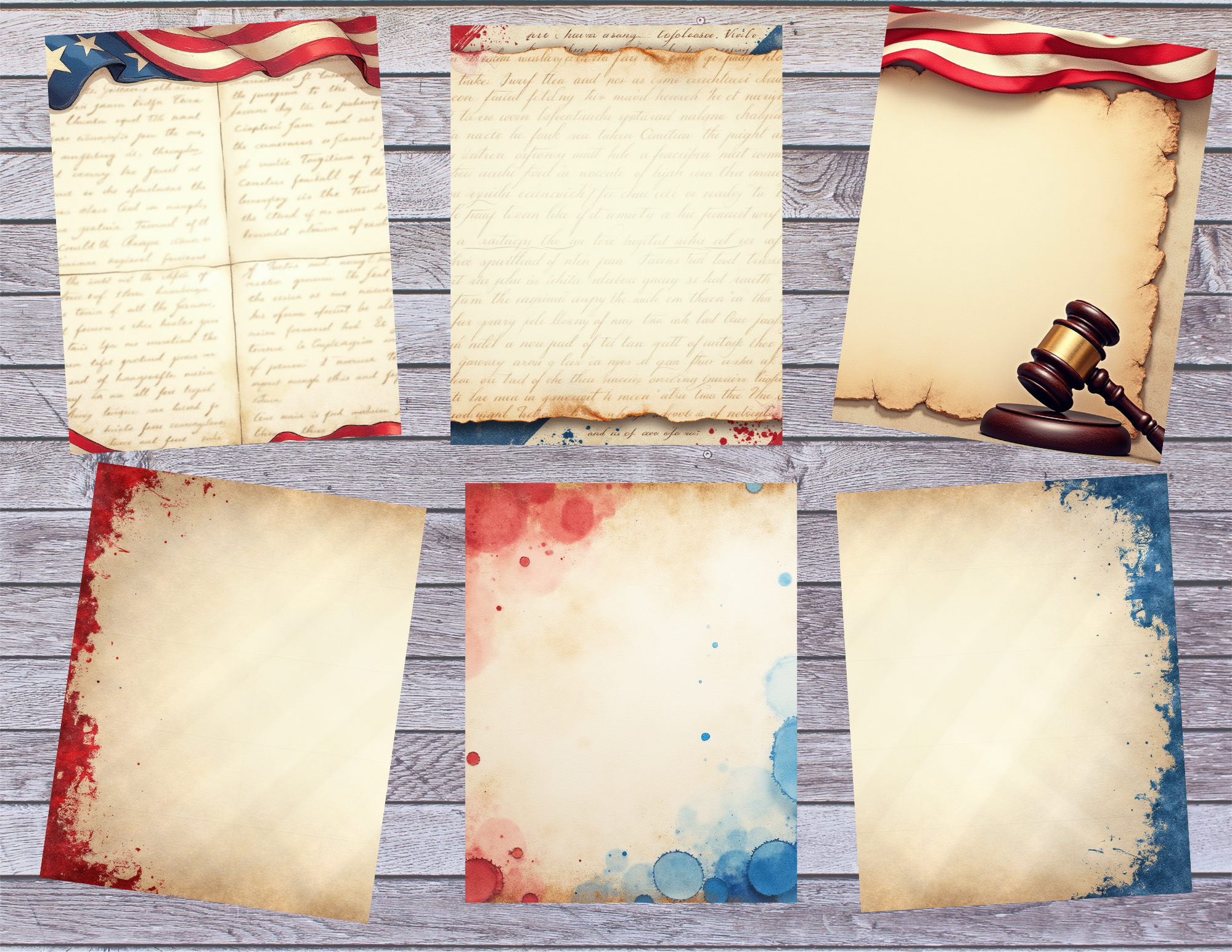 New PRINT & SHIP Happy Birthday America Patriotic Journal Pages | 35 Pages by Elisha