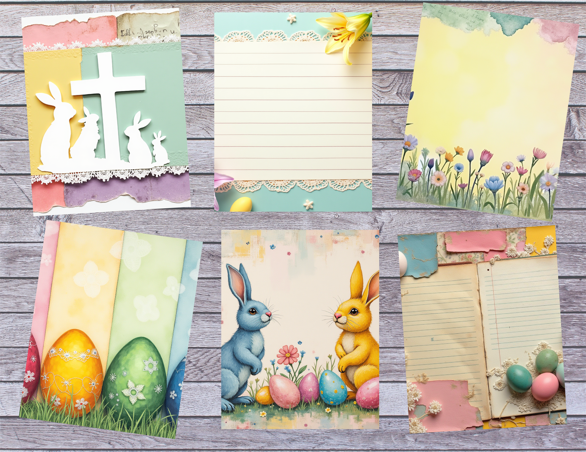 The Colors of Easter – Faith-Inspired Vintage Easter Digital Journal Collection by elisha