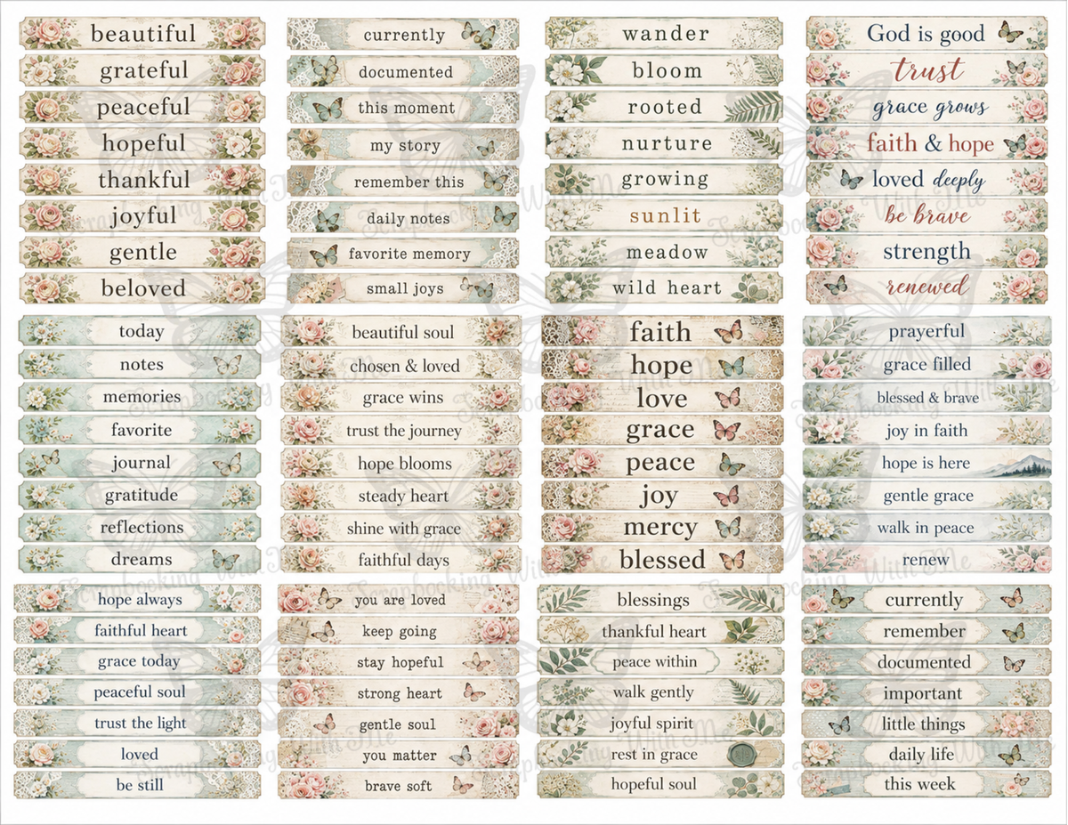 New! Variety Pack of Labels By E - Various Sizes, Shapes and Designs 8 pages