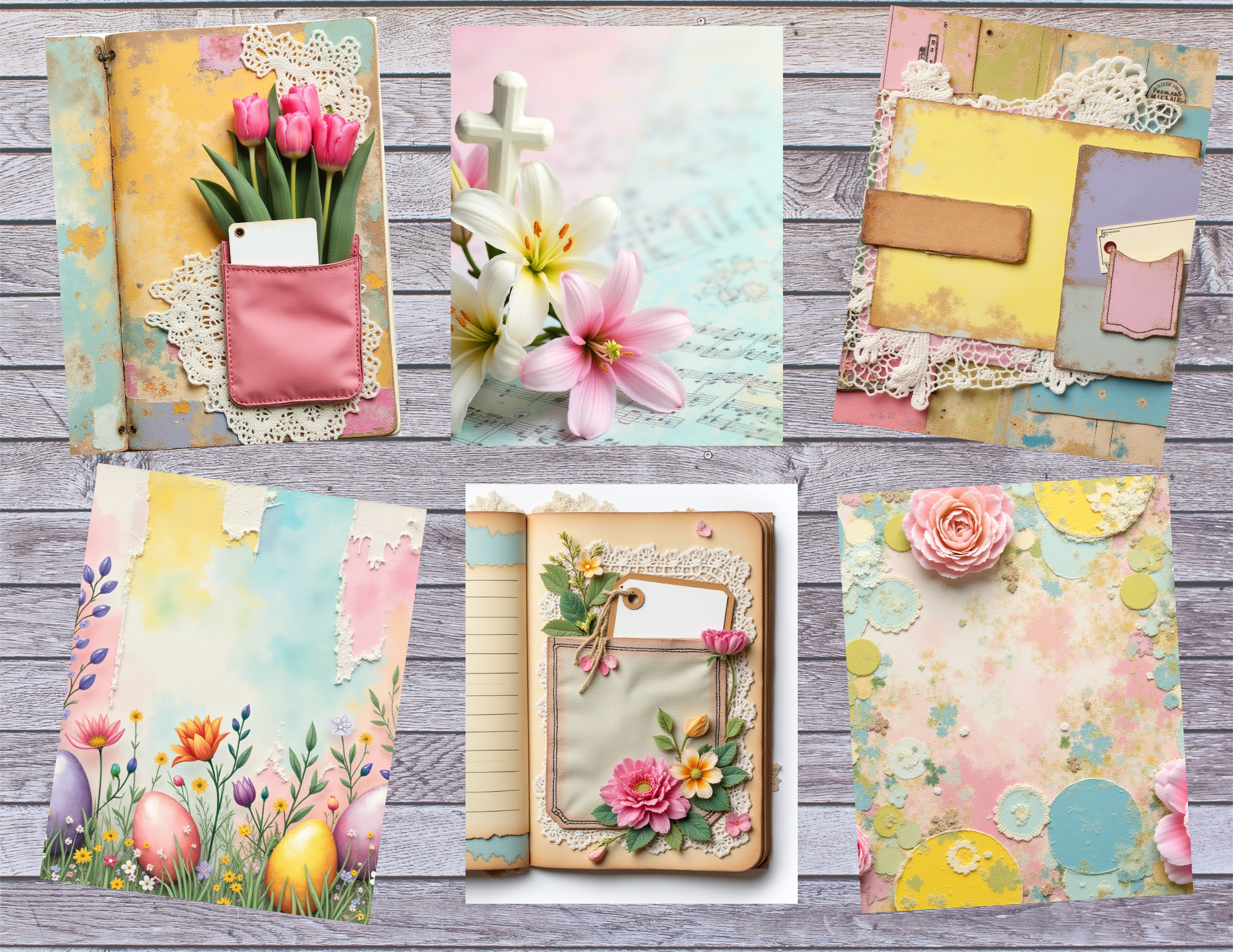 The Colors of Easter – Faith-Inspired Vintage Easter Digital Journal Collection by elisha