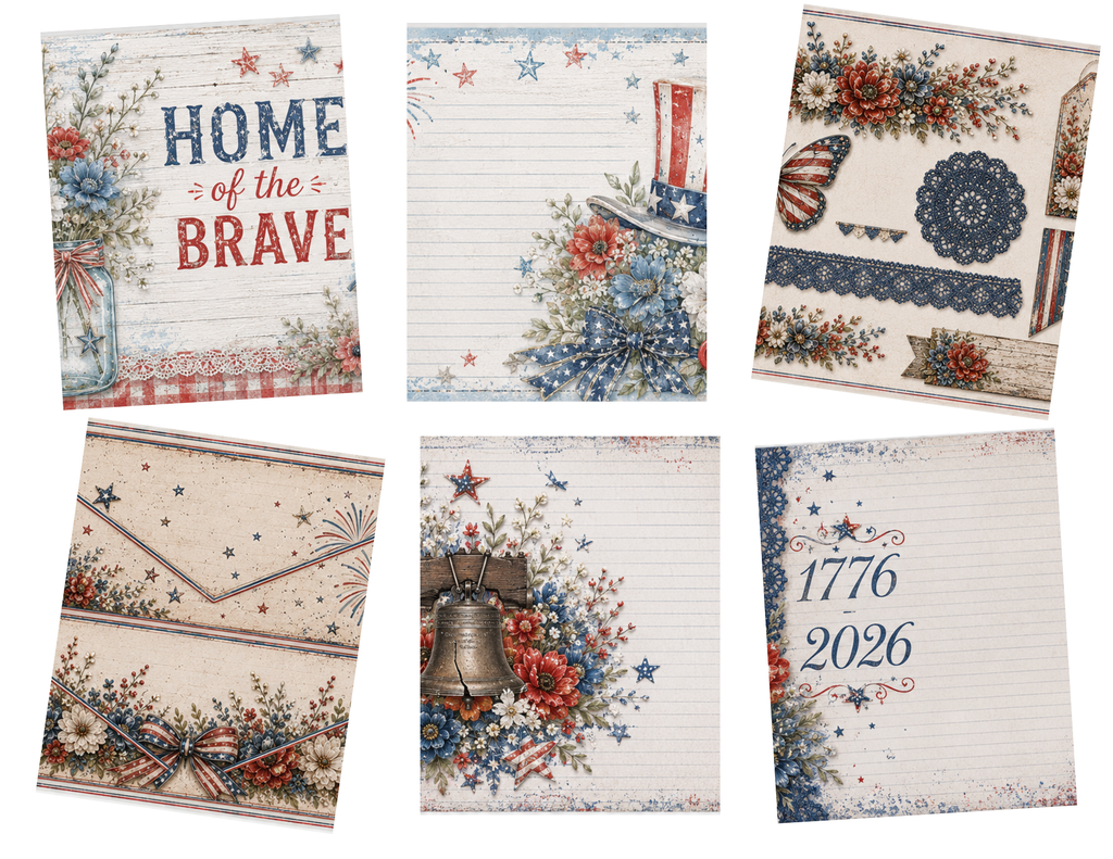 NEW Red, White, Blue & Grace created by E 37 pages