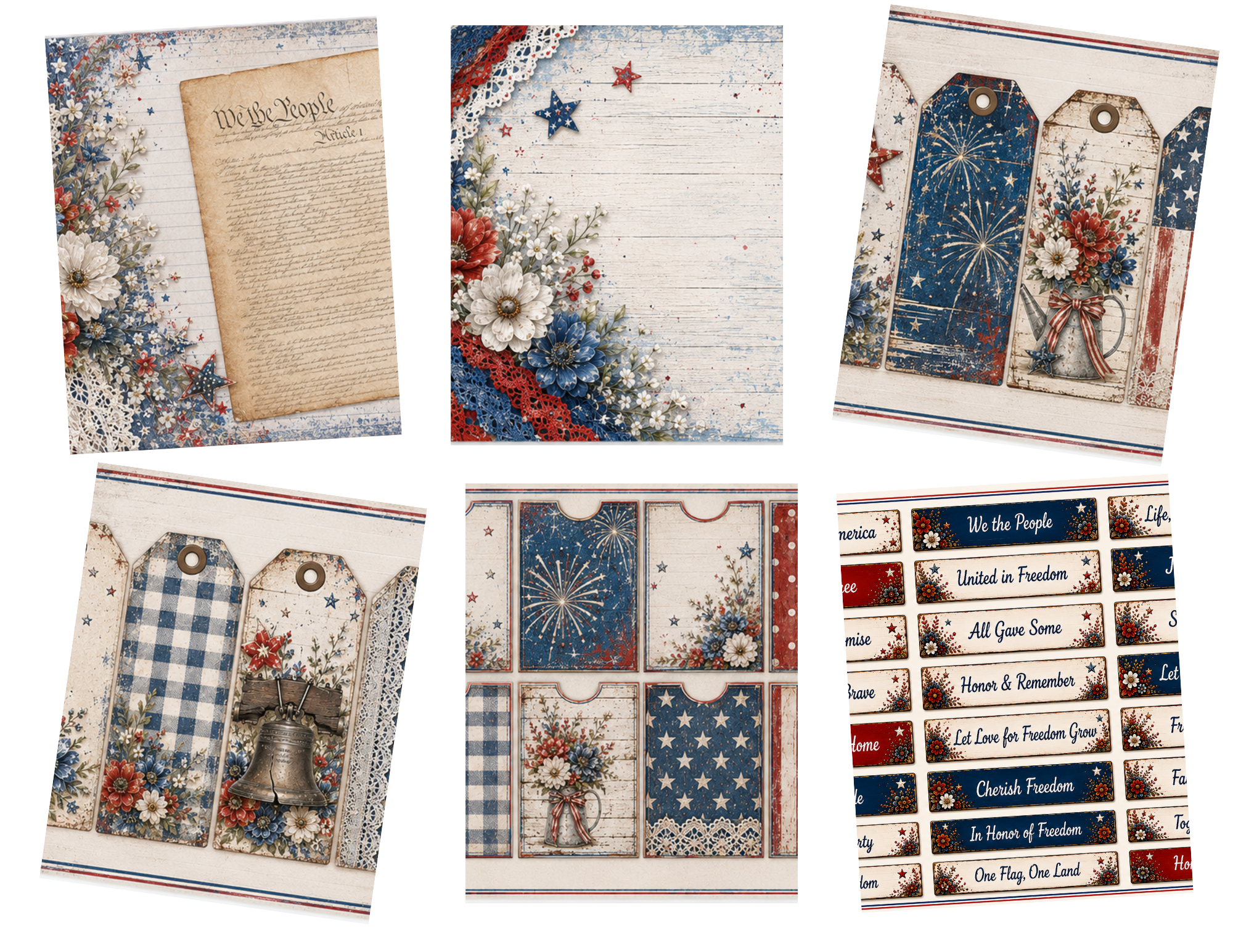 NEW Red, White, Blue & Grace created by E 37 pages