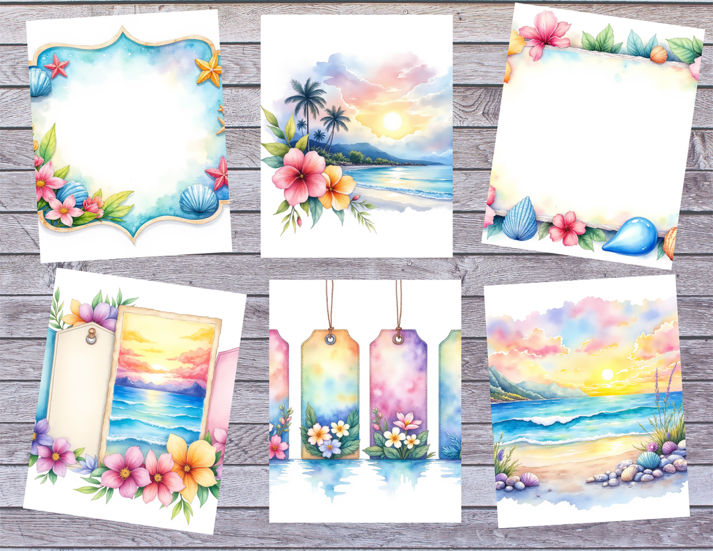 Caribbean Paradise Journal Kit - 43 Digital Journal Pages by Elisha