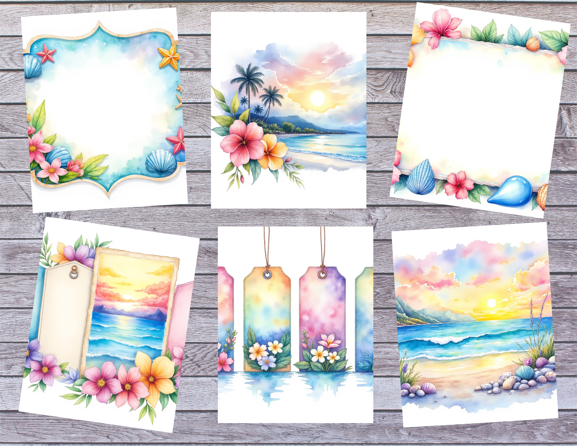 PRINT & SHIP Caribbean Paradise Journal Kit - 43 Journal Pages by Elisha