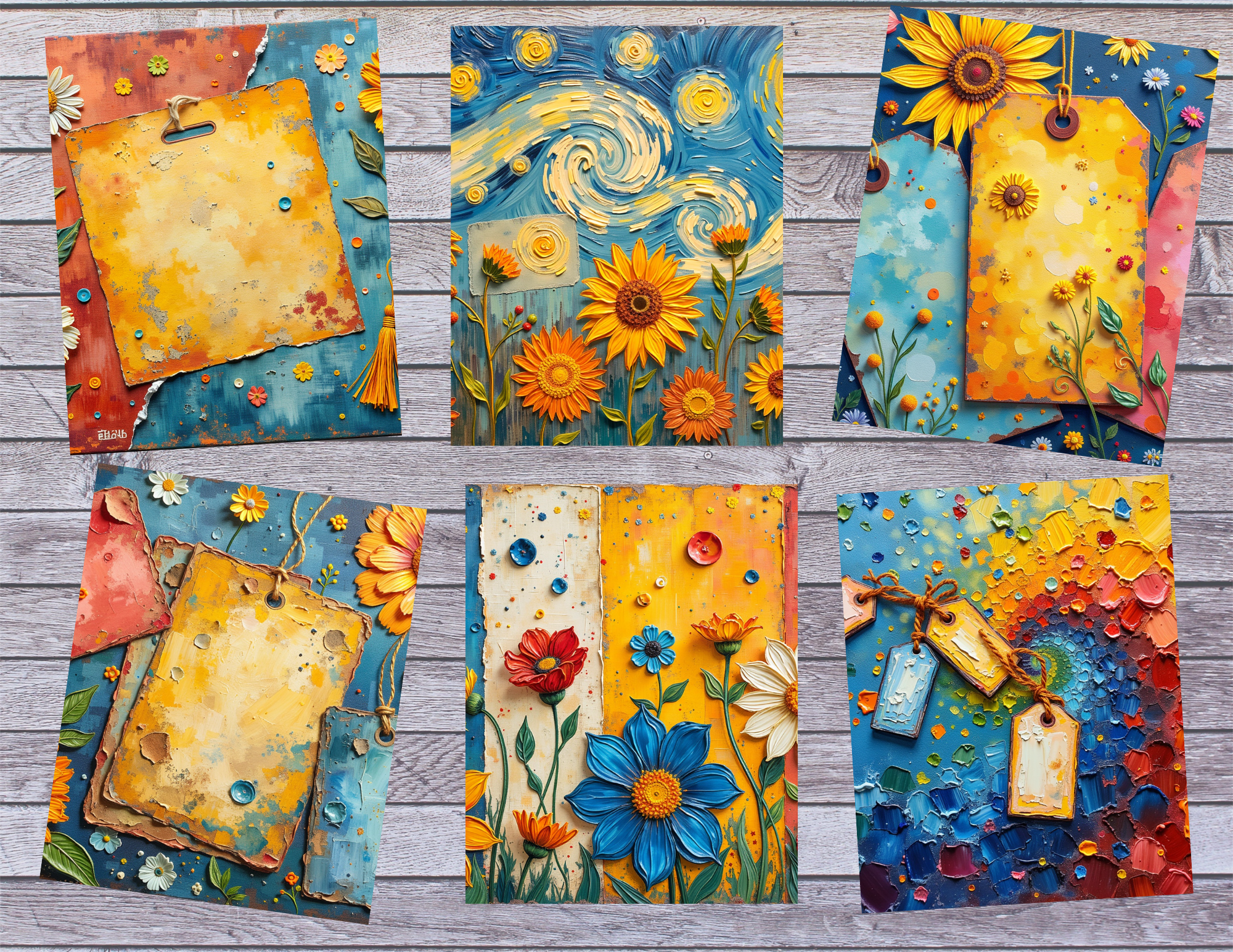 New PRINT & SHIP Watercolor Garden MIxed Media Kit- 43 Pages by Elisha